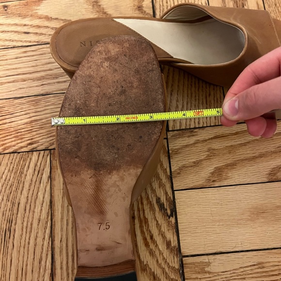 Nisolo Tan Open Toe Heeled Leather Sandals Size 7.5 - Picture 7 of 10